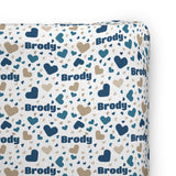 Personalized Changing Pad Cover | Bursting Hearts