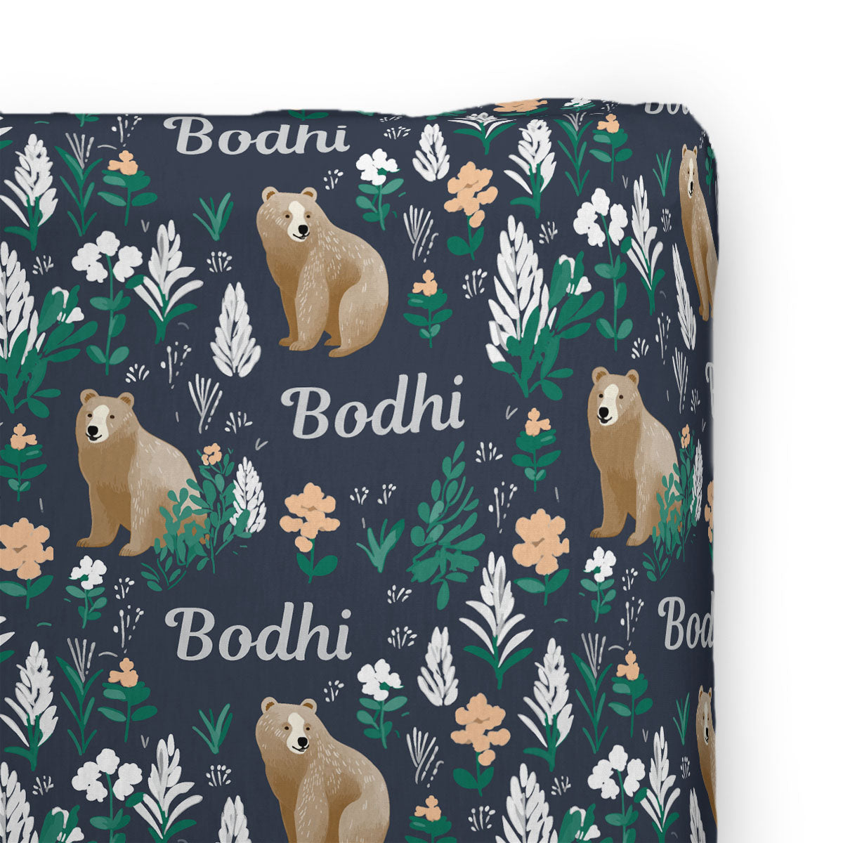Personalized Changing Pad Cover | Forest Blues