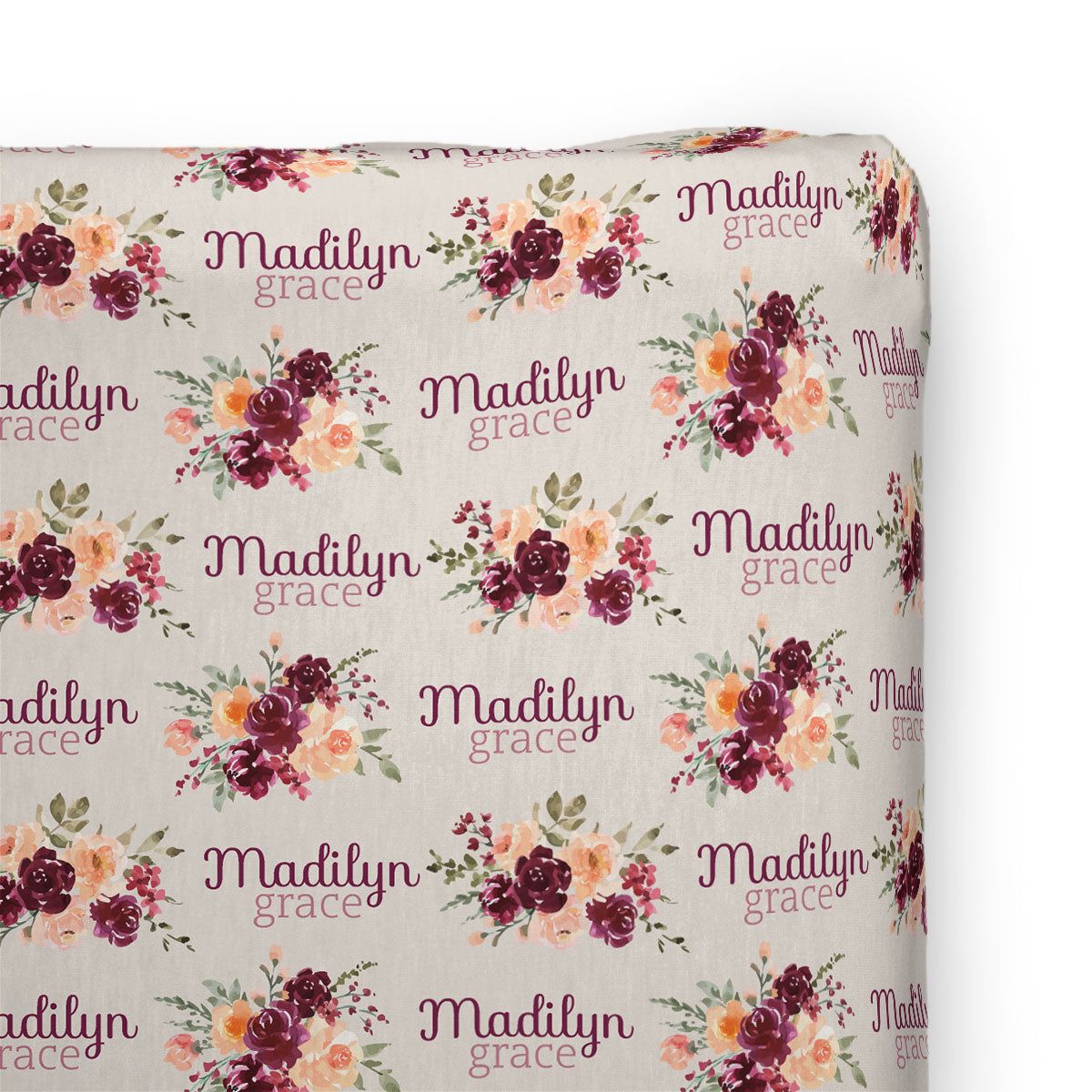 Personalized Changing Pad Cover |Harvest Floral