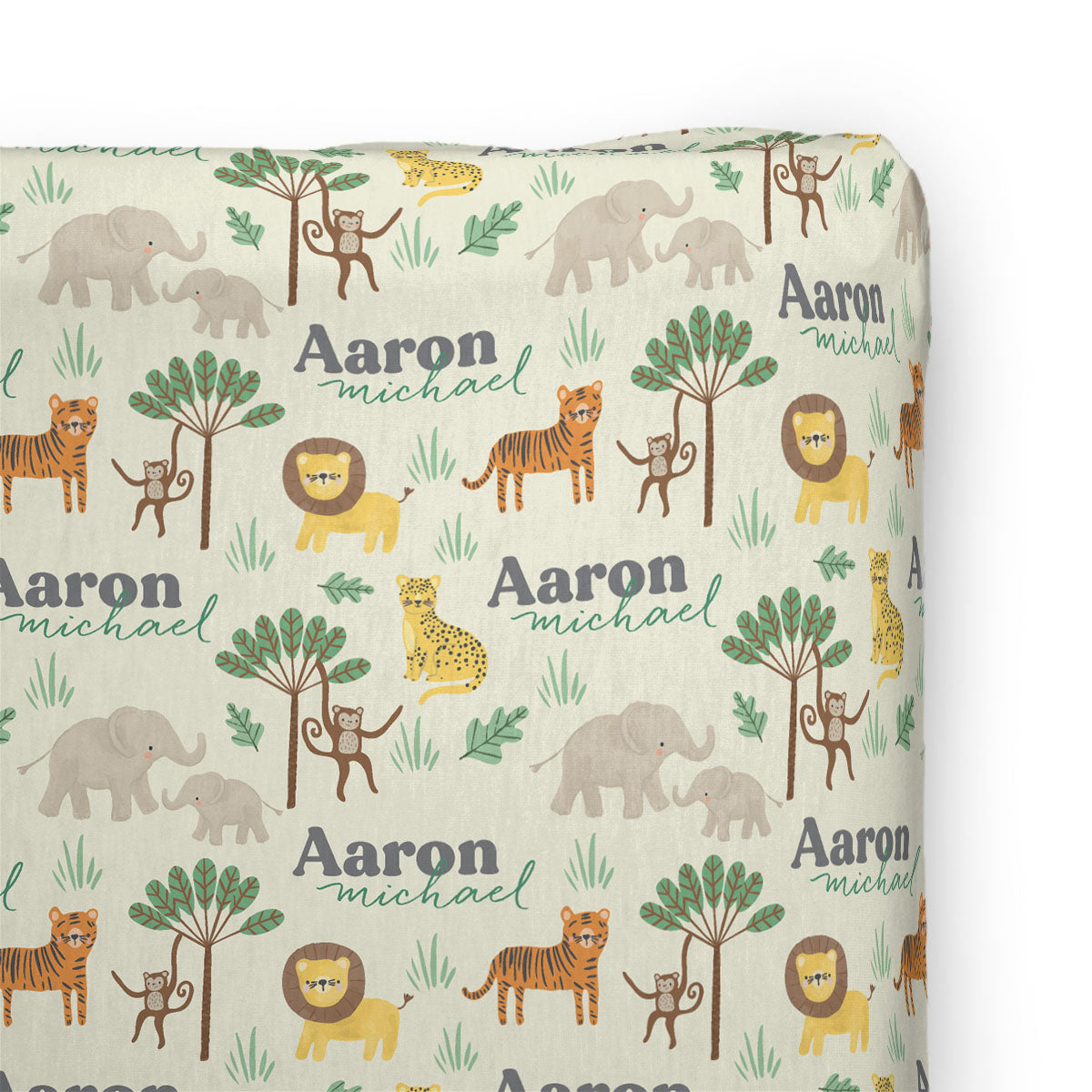 Personalized Changing Pad Cover | Jungle Safari