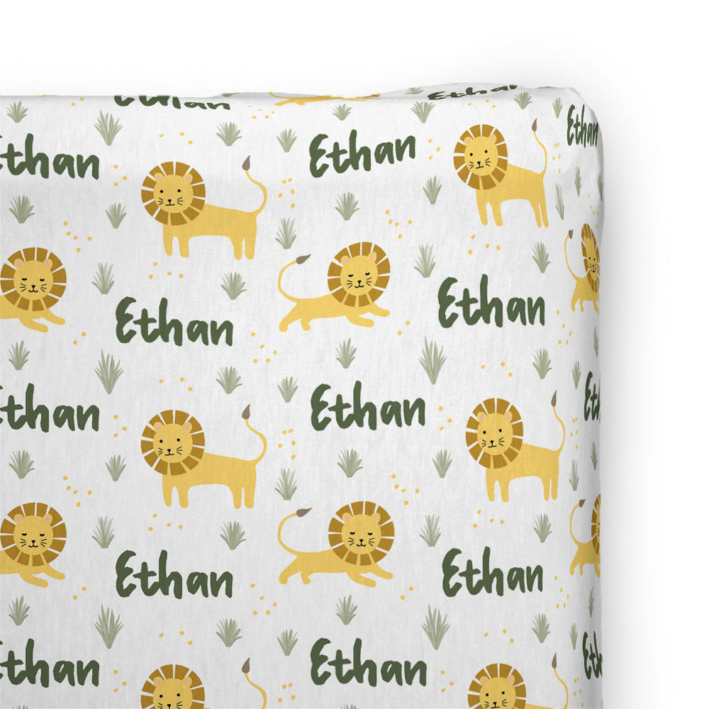 Personalized Changing Pad Cover | Lion Lullabies