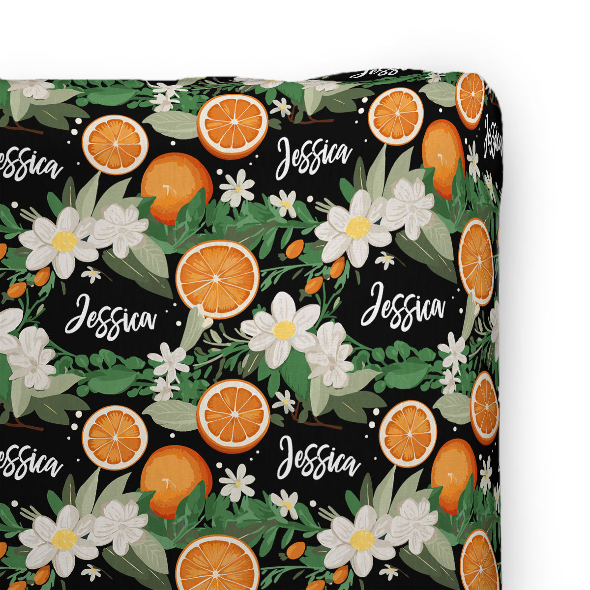 Personalized Changing Pad Cover | Citrus Blossom
