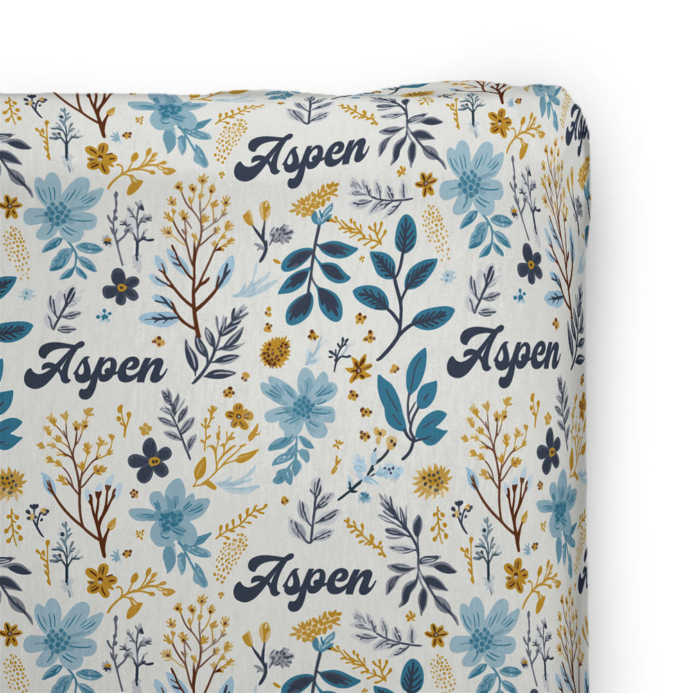 Personalized Changing Pad Cover | Twilight Petals