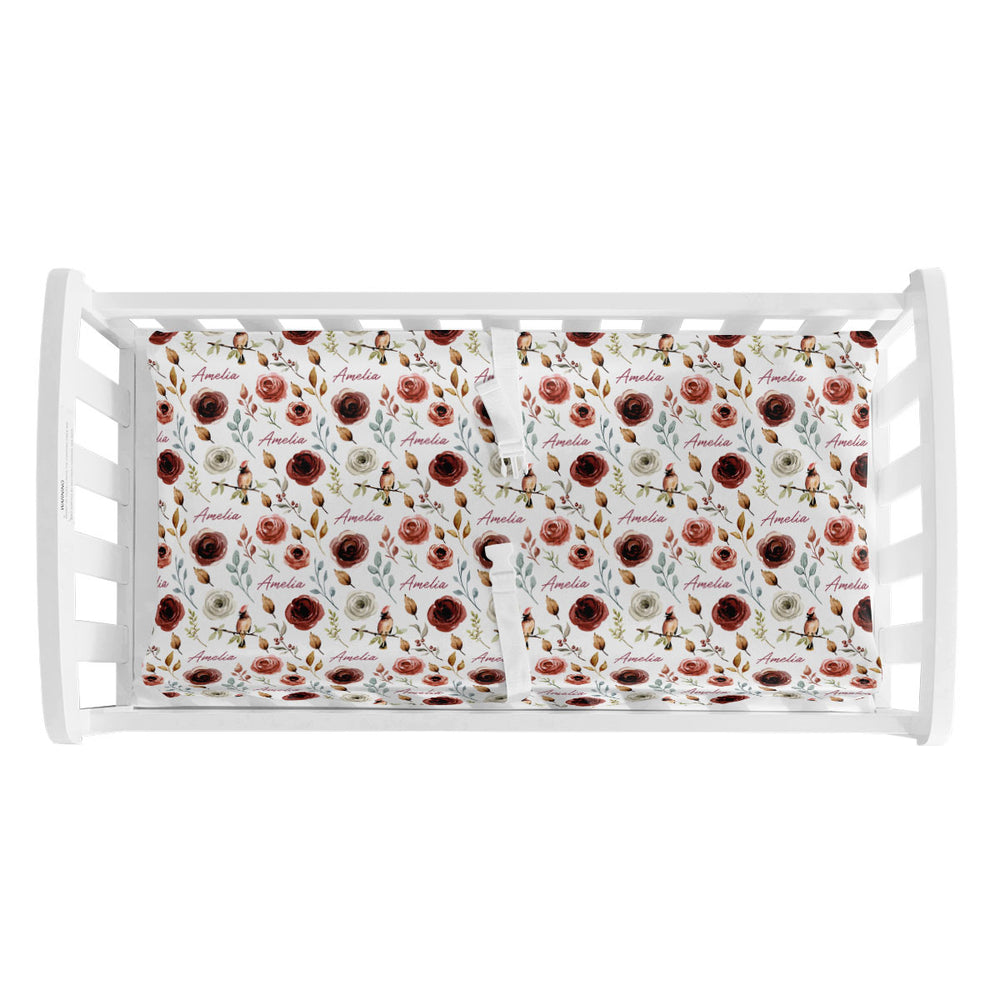 Personalized Changing Pad Cover | Autumn Bloom