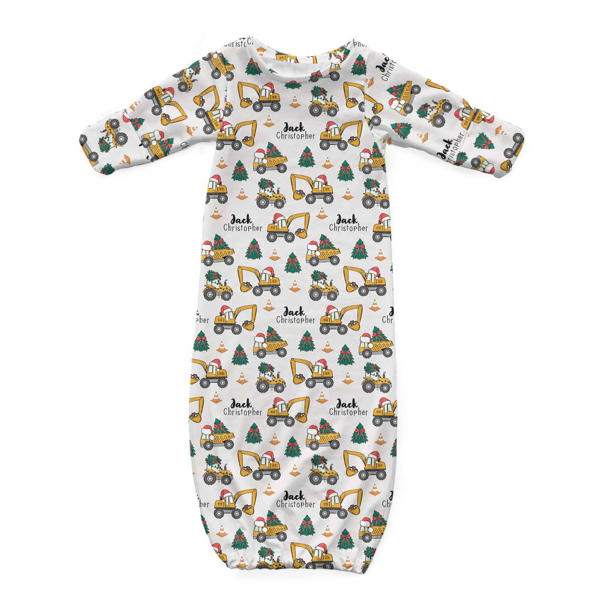 Personalized Newborn Bundle | Christmas Construction