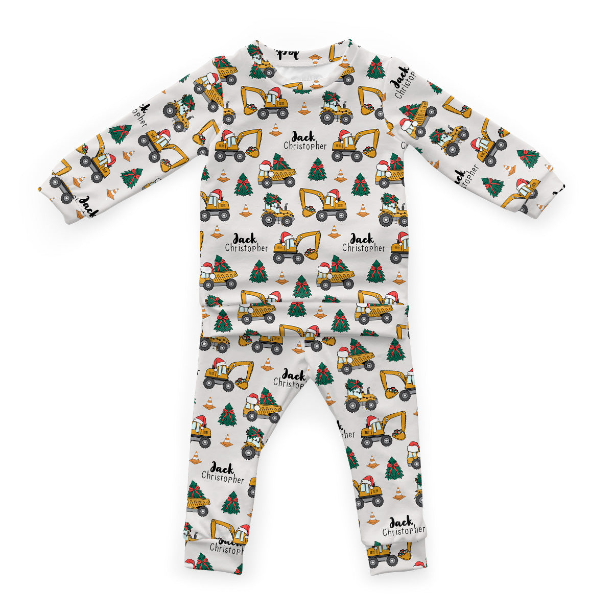 Personalized Cloudwear {Baby + Kid Loungewear} | Christmas Construction