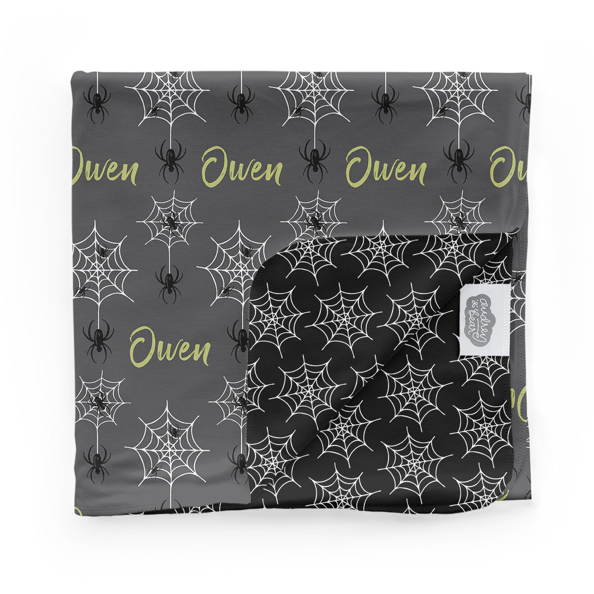 Personalized Swaddle Blanket | Creeping Spiders
