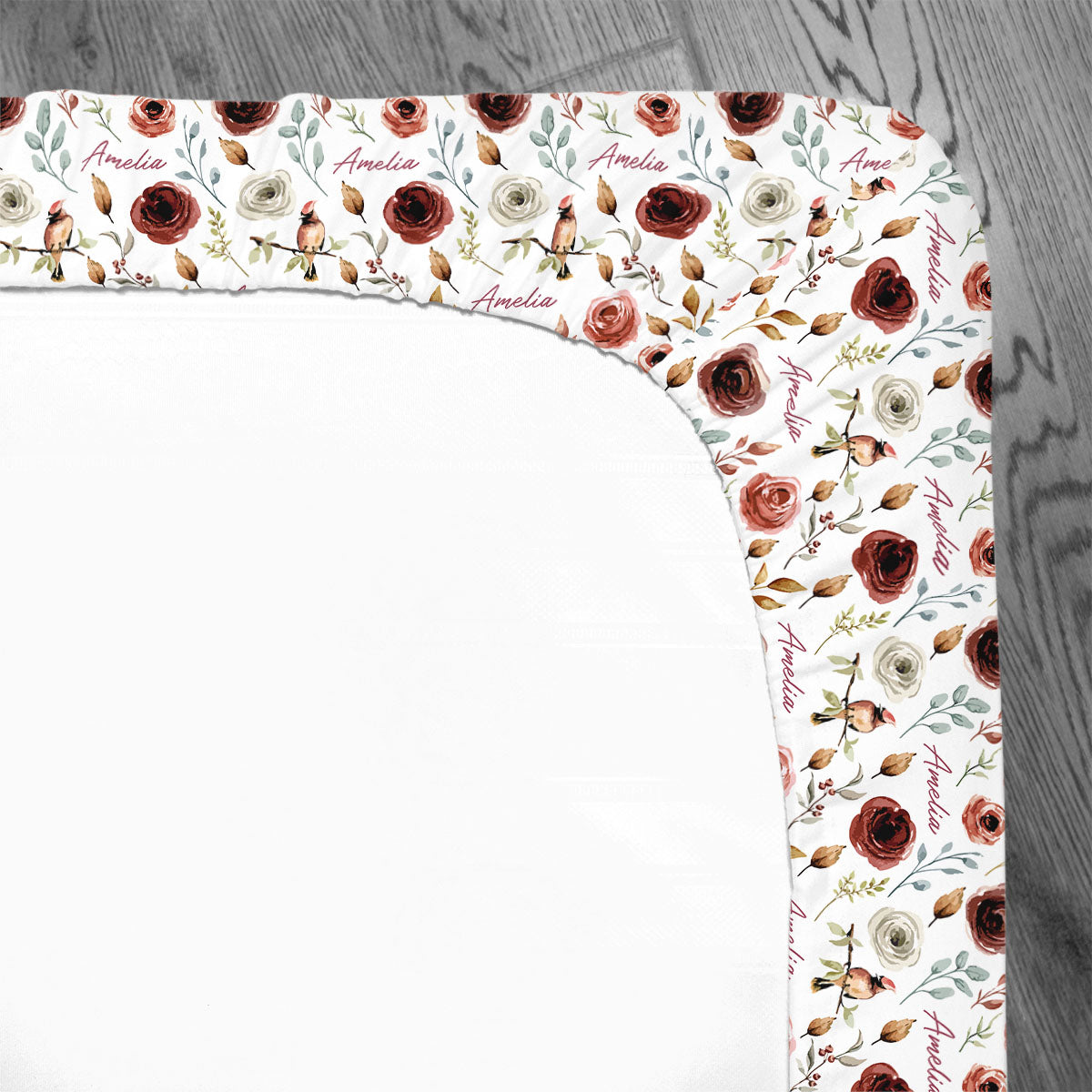 Personalized Crib Sheet | Autumn Bloom