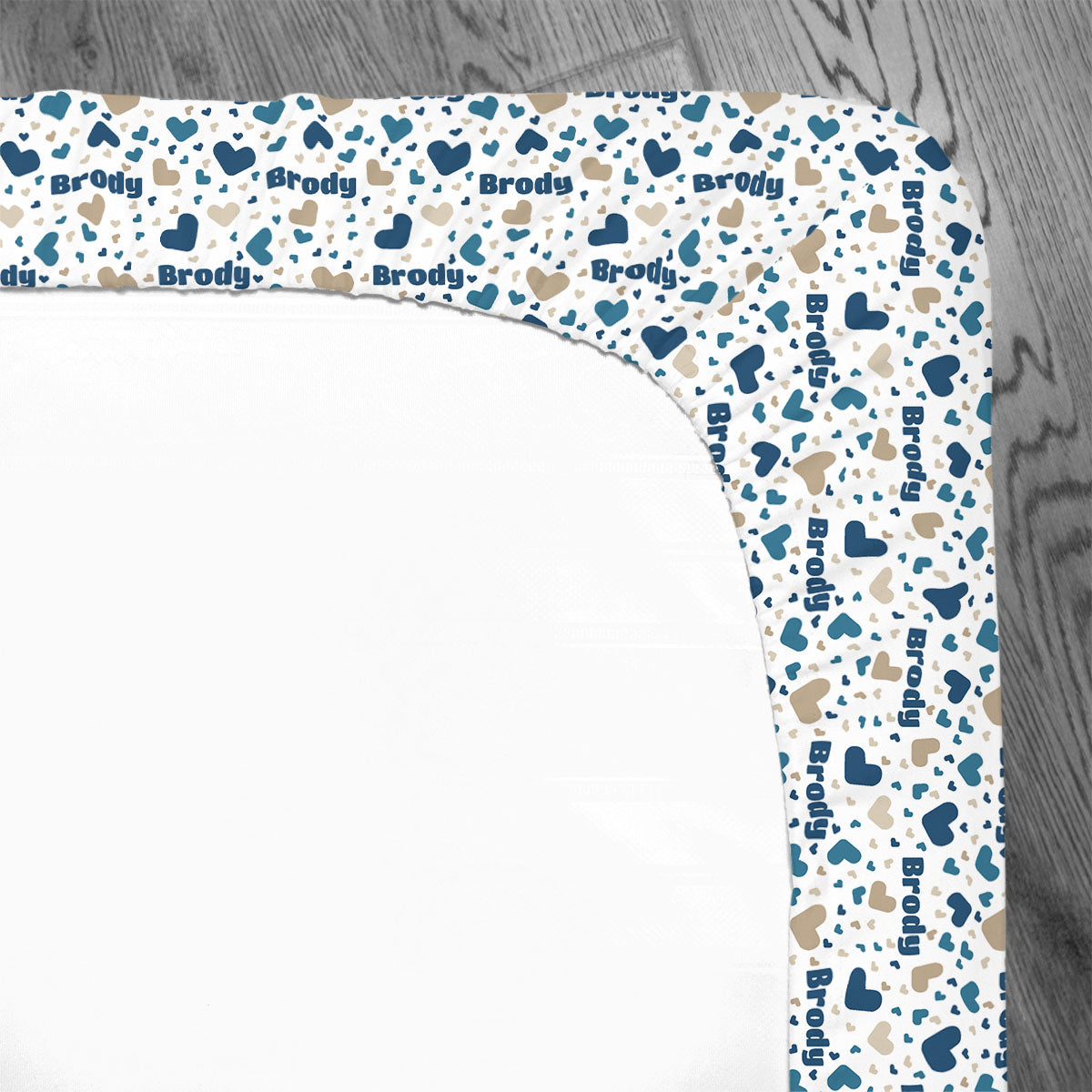 Personalized Crib Sheet | Bursting Hearts