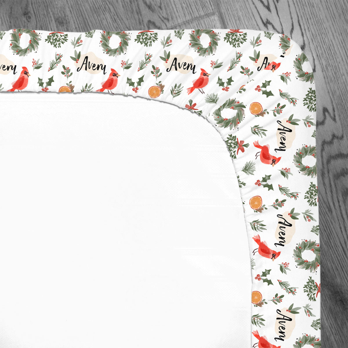 Personalized Crib Sheet | Cardinal Delight