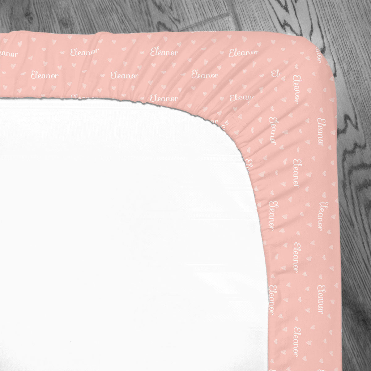 Personalized Crib Sheet | Tiny Hearts