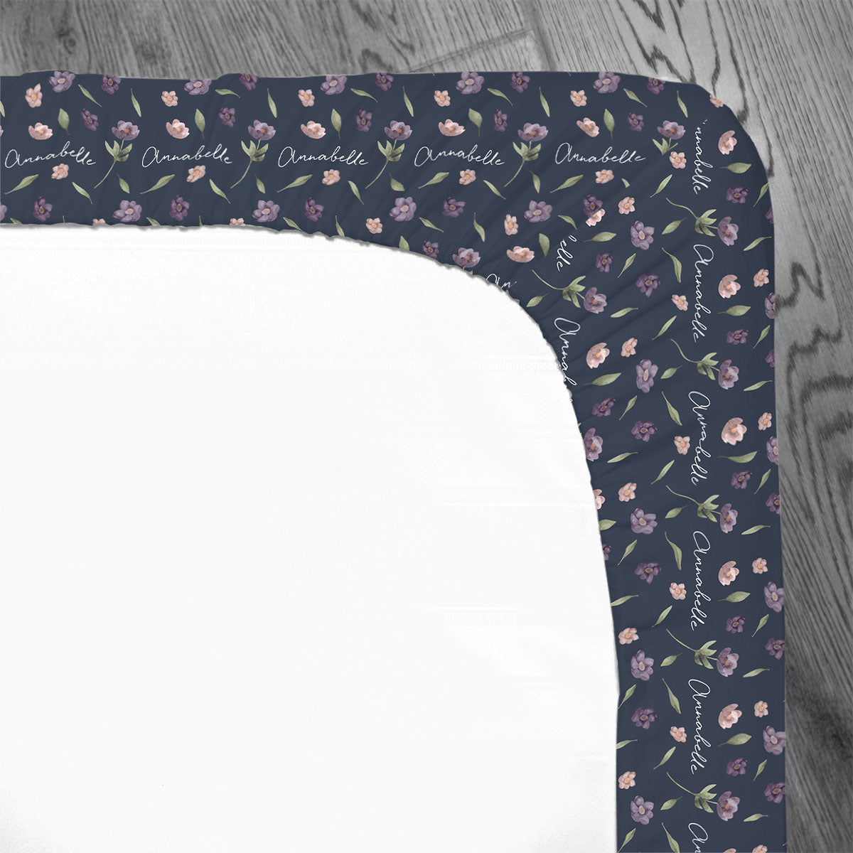 Personalized Crib Sheet | Winter Floral