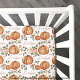 Personalized Crib Sheet | Autumn Floral (Cate & Rainn Design)