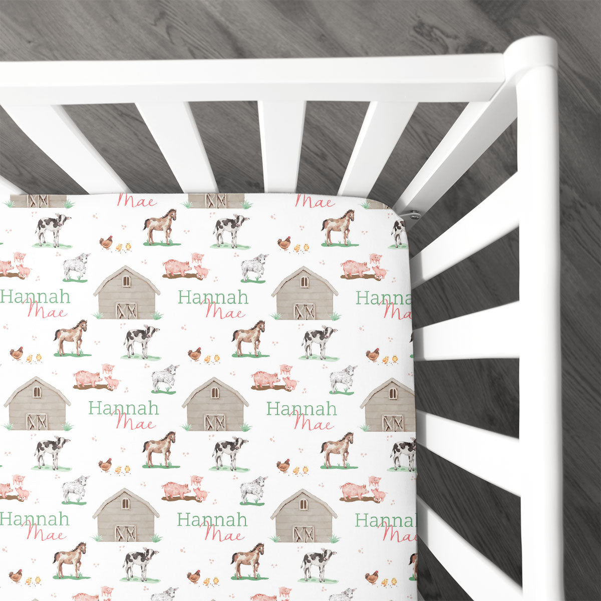 Personalized Crib Sheet | Baby Animal Days