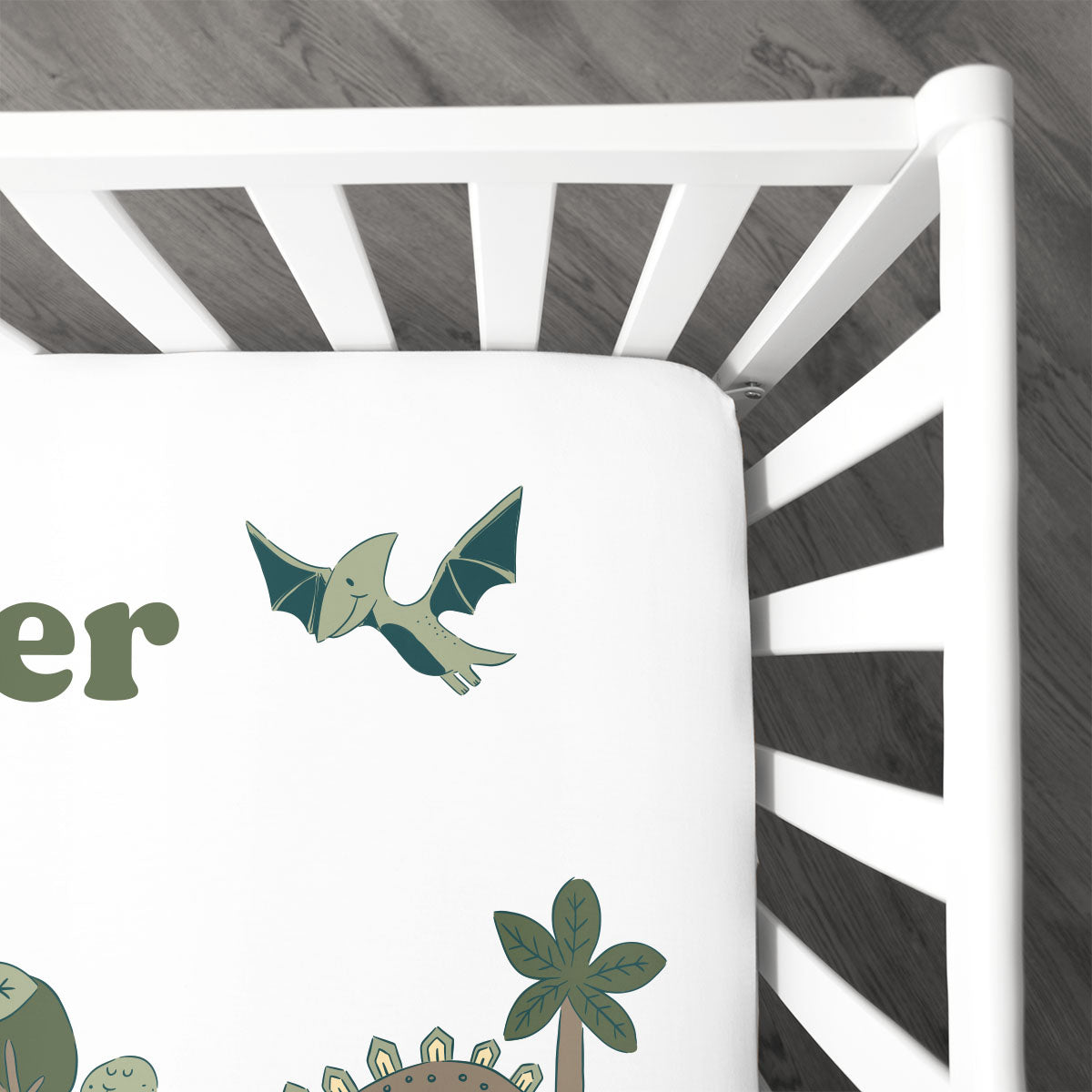 Personalized Crib Sheet | Dancing Dinos