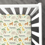 Personalized Crib Sheet | Jungle Safari
