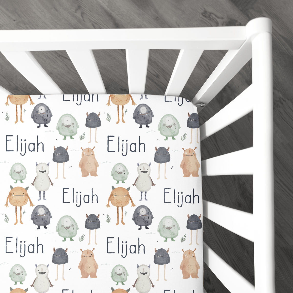 Personalized Crib Sheet | Monster Mash