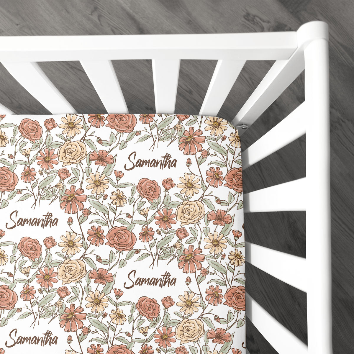 Personalized Crib Sheet | Secret Garden