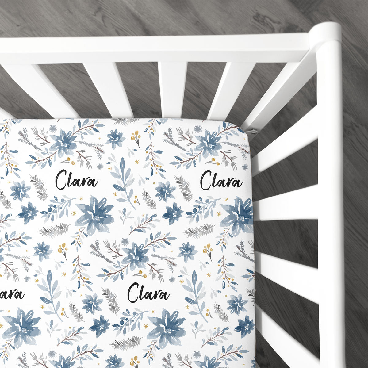 Personalized Crib Sheet | Winter Whispers