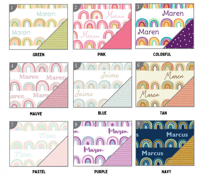 a bunch of different cards with different colors