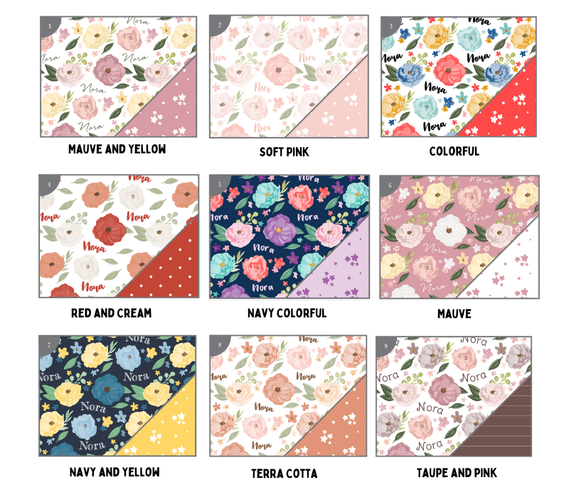 a bunch of different types of flowers on a sheet of paper