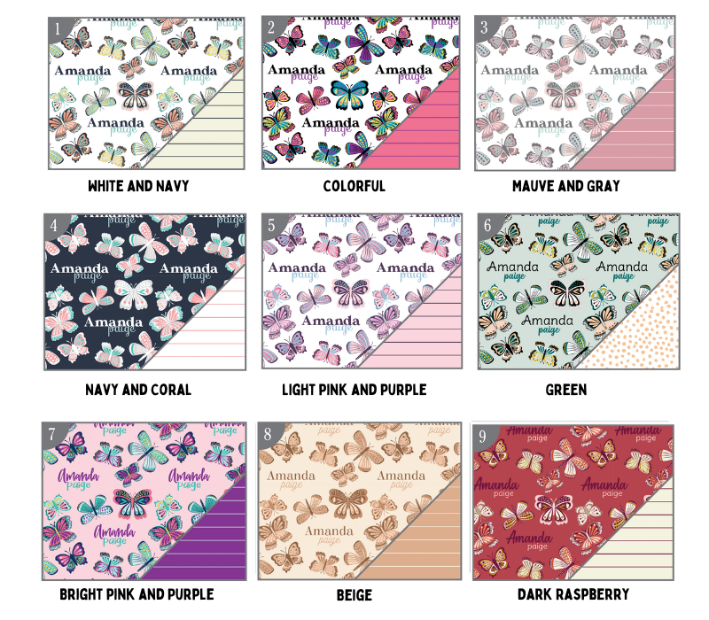 a bunch of papers with different designs on them