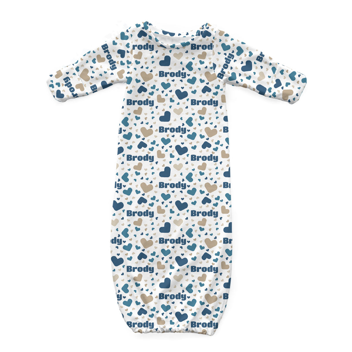 Personalized Newborn Gown | Bursting Hearts