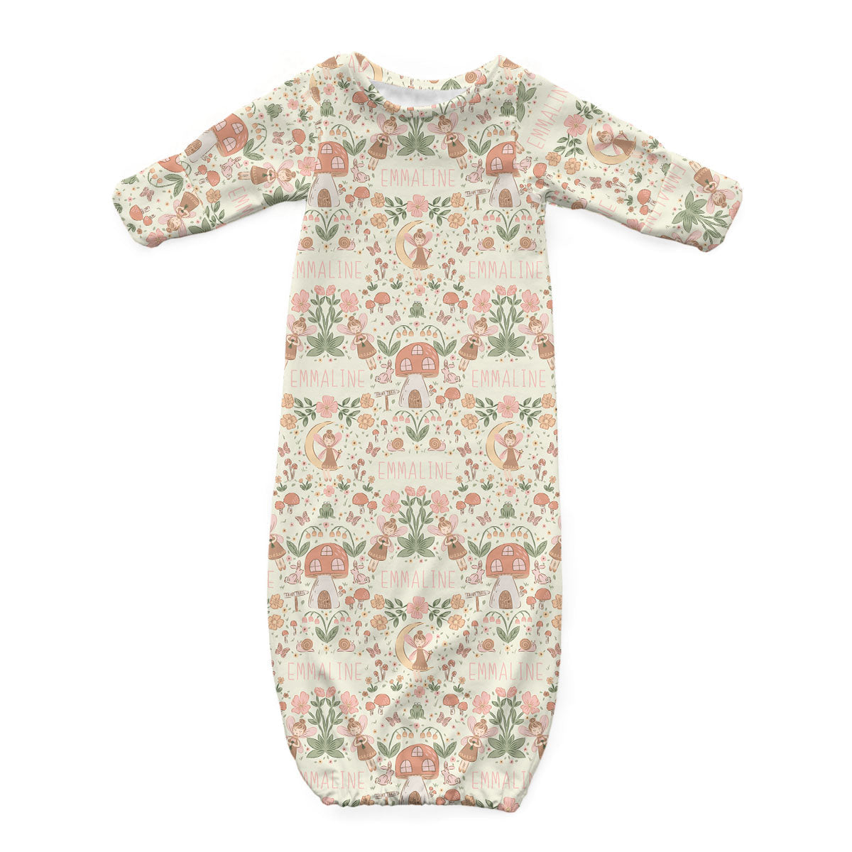 Personalized Newborn Gown | Fairyland Garden