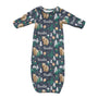 Personalized Newborn Gown | Forest Blues