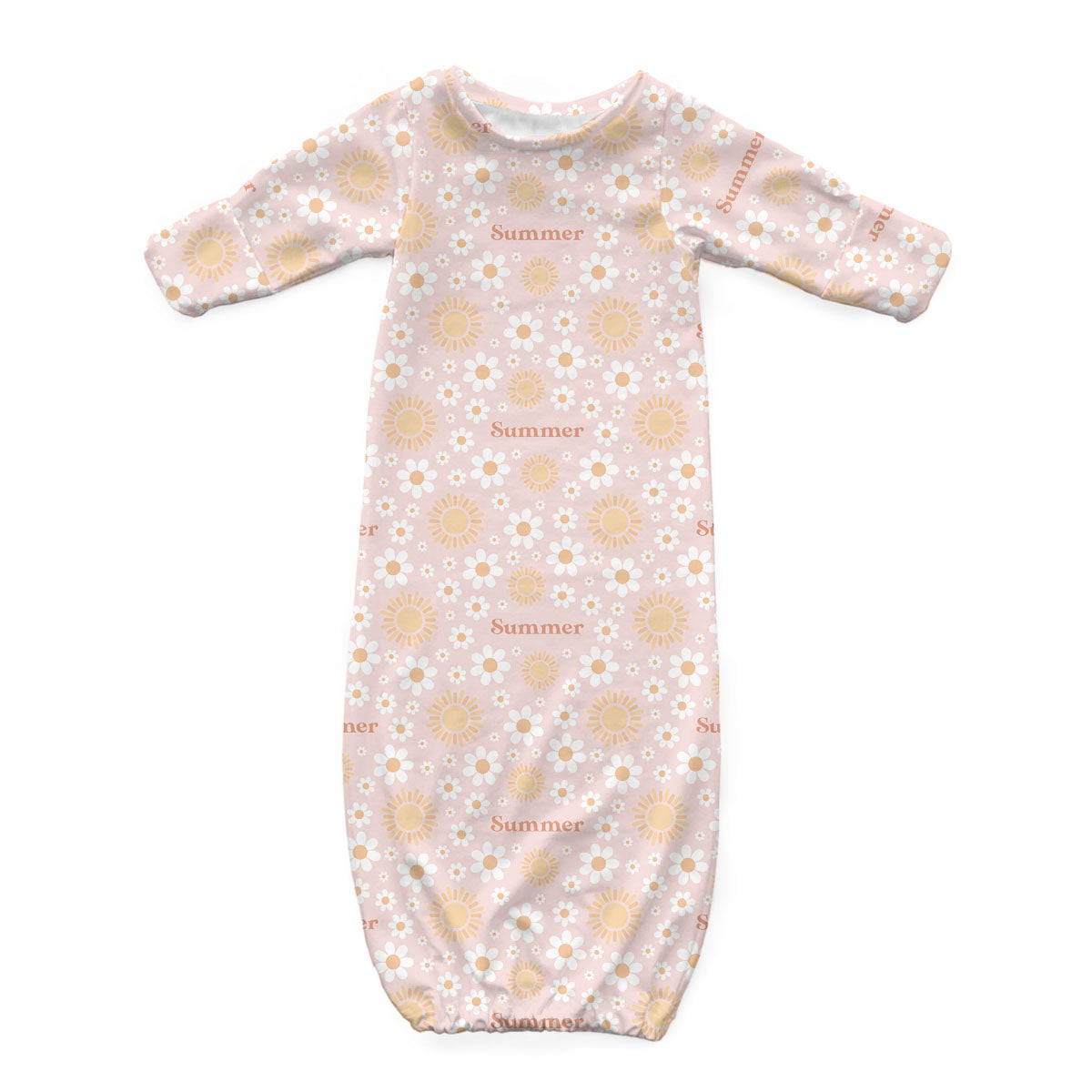 Personalized Newborn Gown | Sunny Daisies