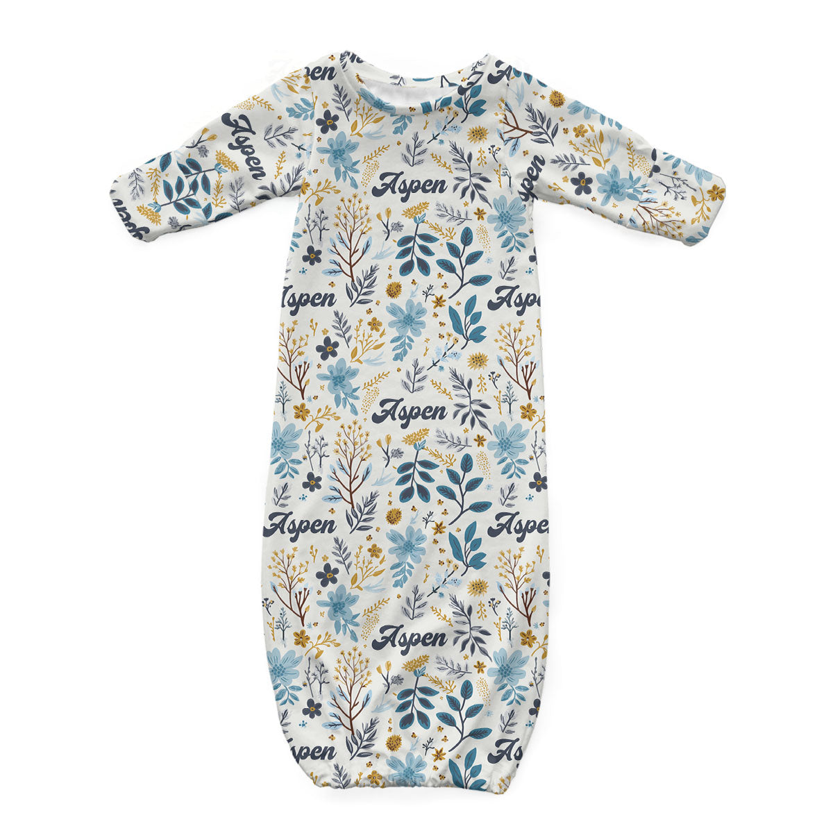 Personalized Newborn Gown | Twilight Petals