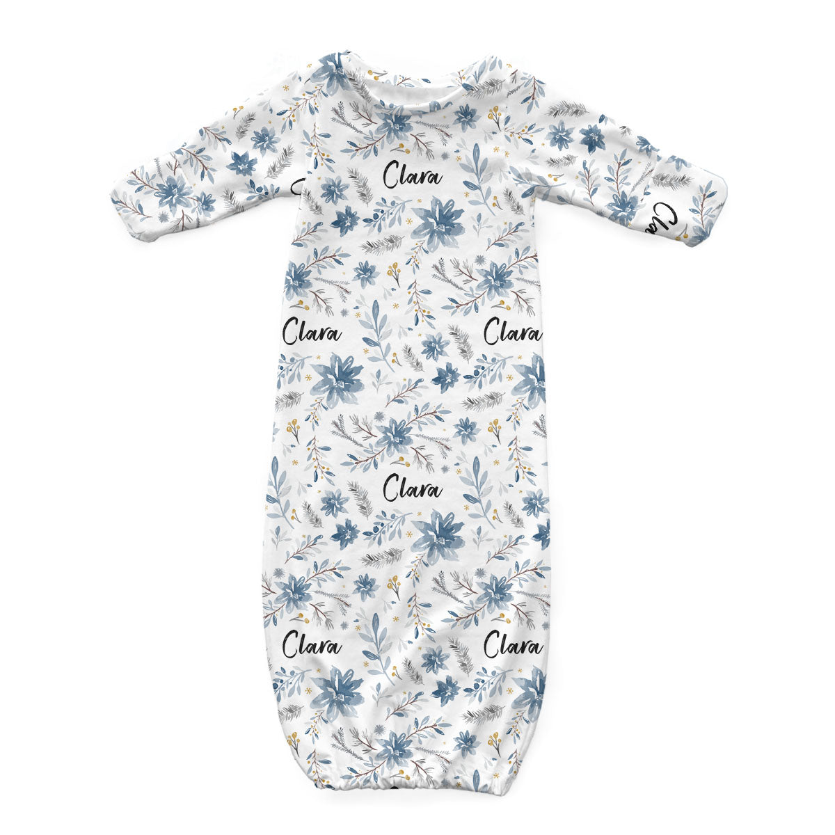 Personalized Newborn Gown | Winter Whispers