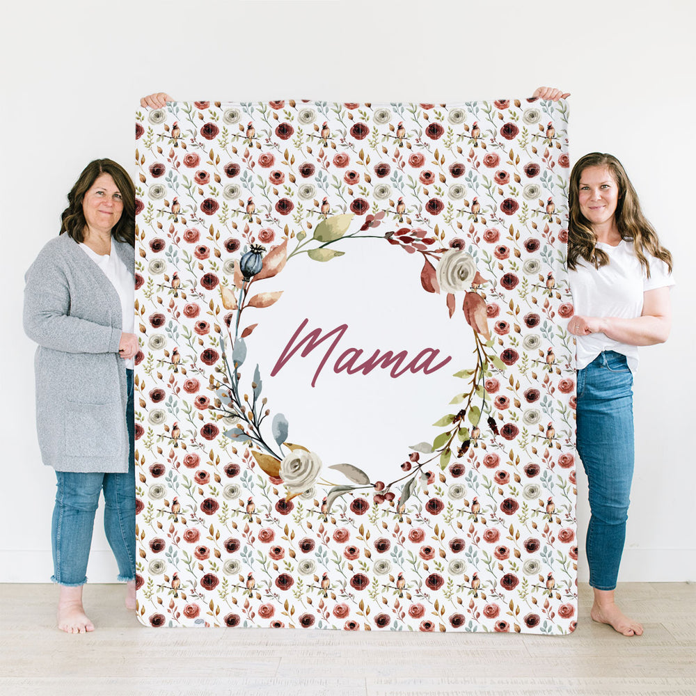 Personalized Family Name Blanket | Autumn Bloom