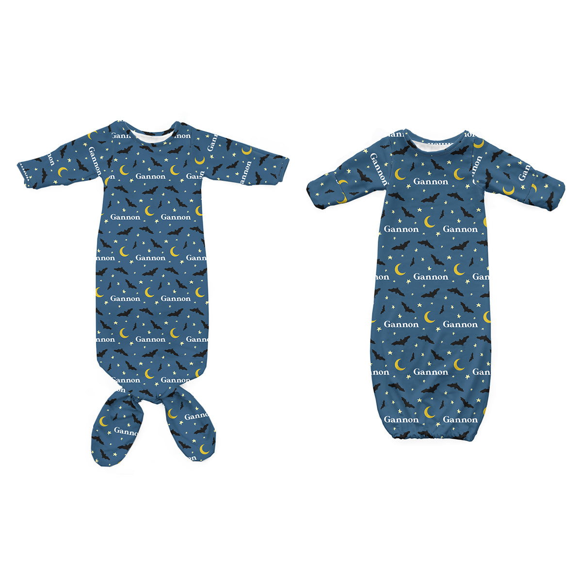 Personalized Newborn Gown | Frightful bats