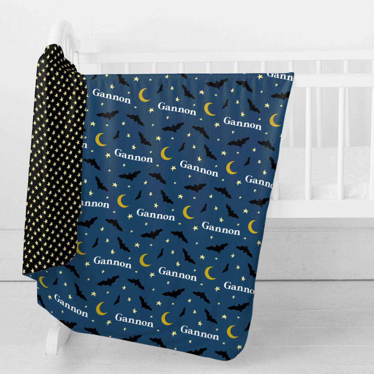 Personalized Swaddle Blanket | Frightful bats