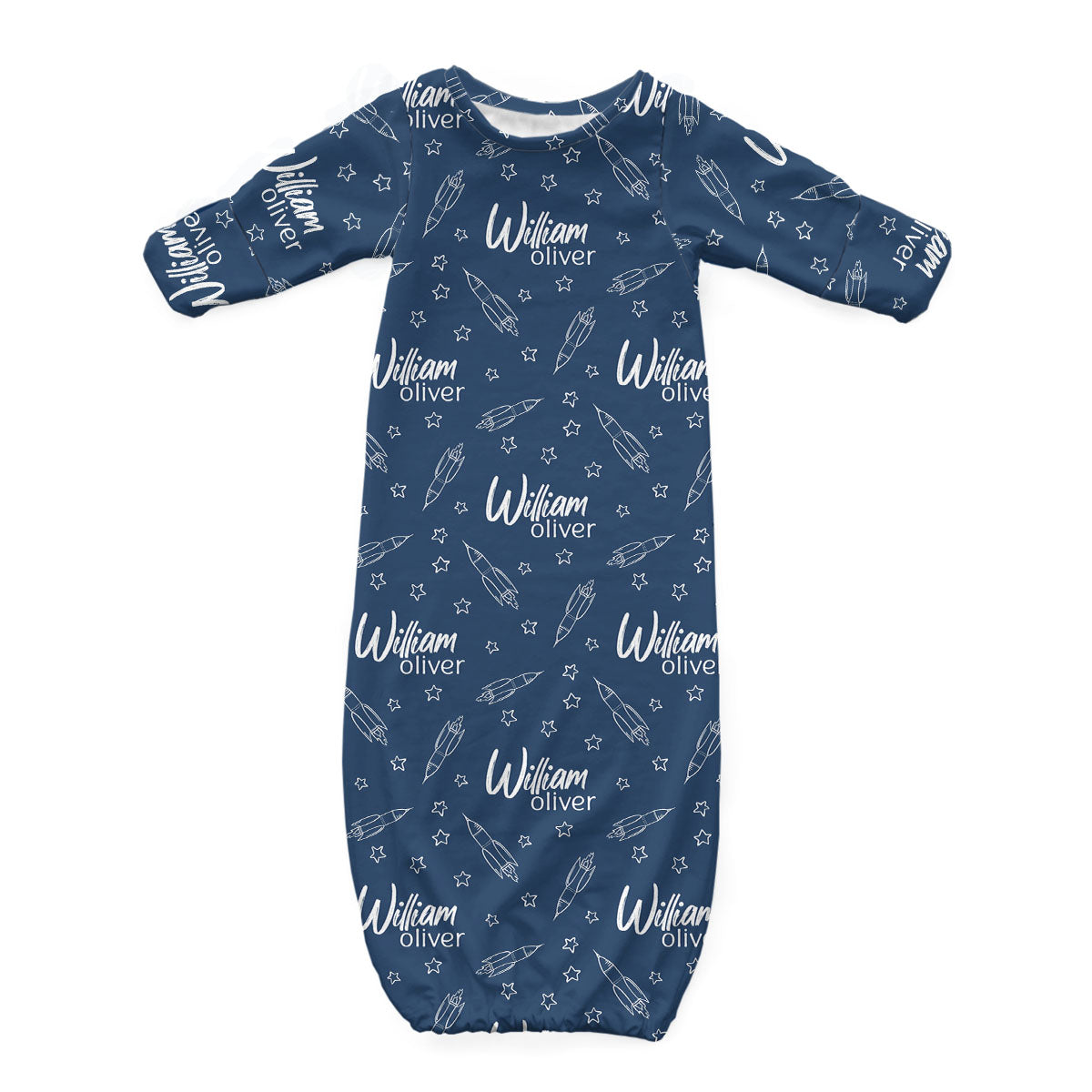 Personalized Newborn Gowns | Blast Off