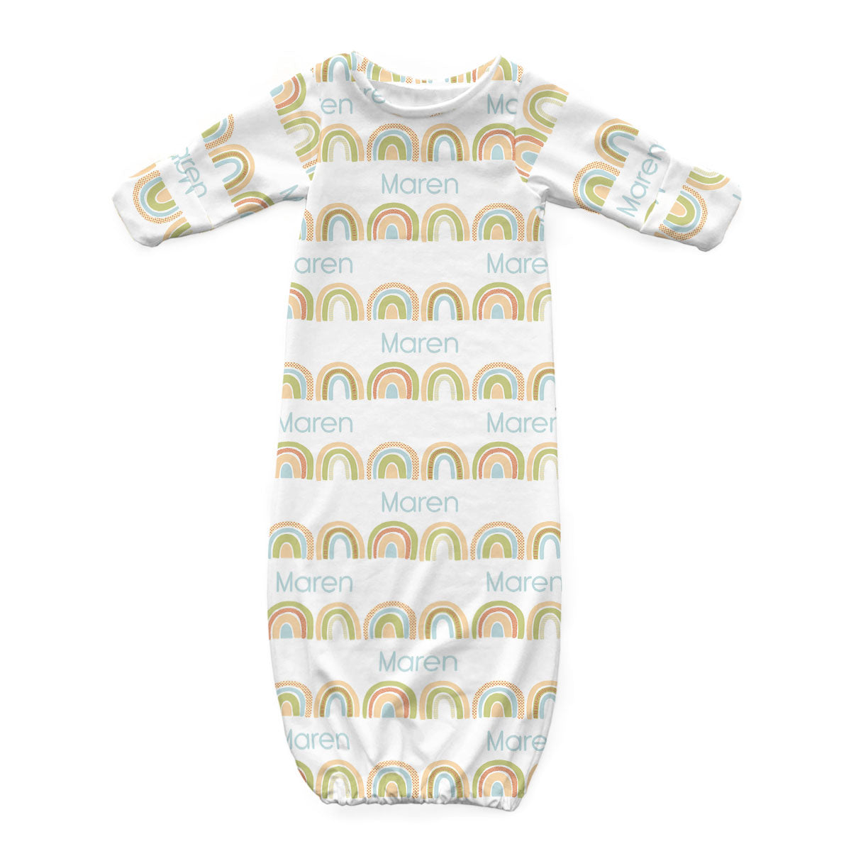 Personalized Newborn Gown | Brilliant Rainbow
