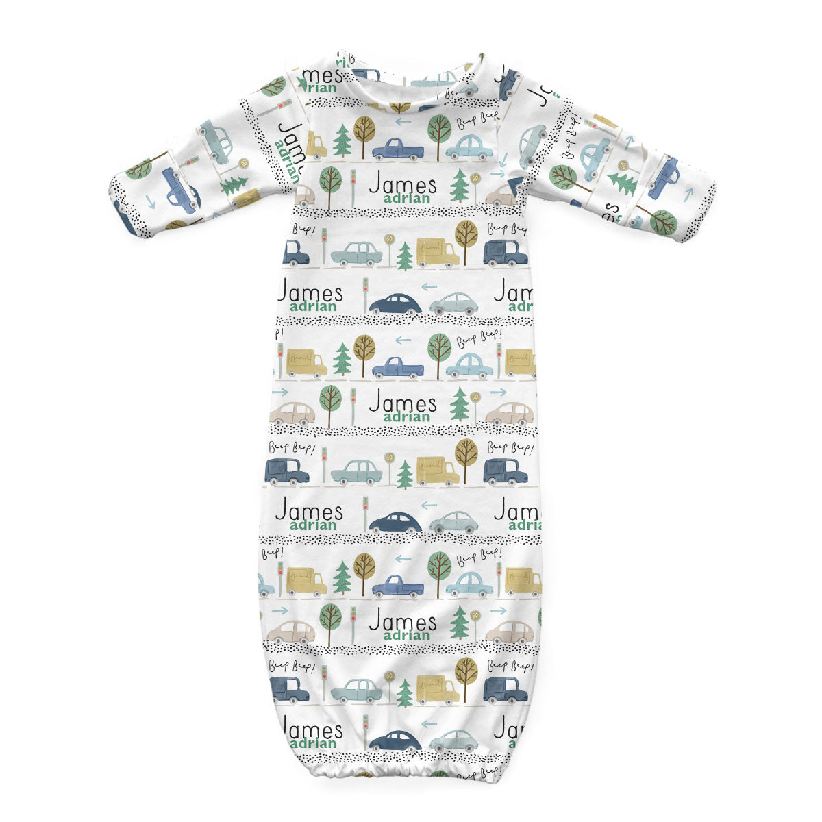 Personalized Newborn Gown | City slicker