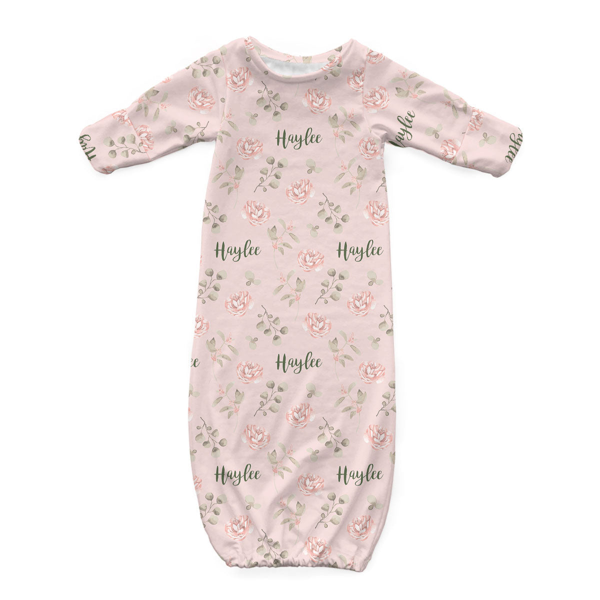 Personalized Newborn Gown | Country Floral
