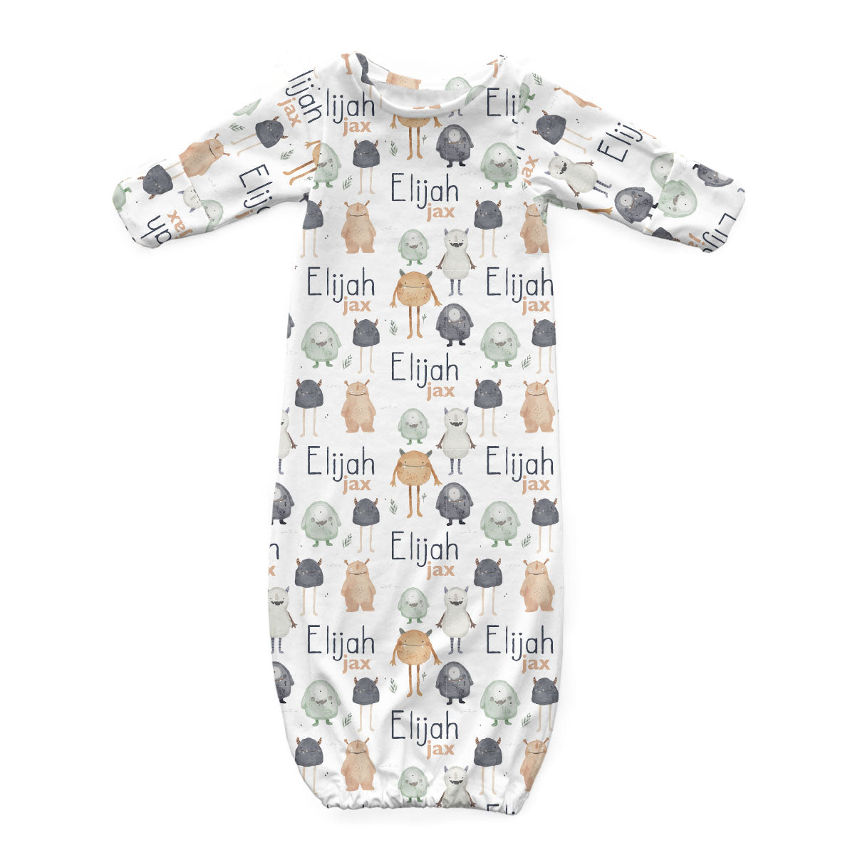 Personalized Newborn Gown | Monster mash