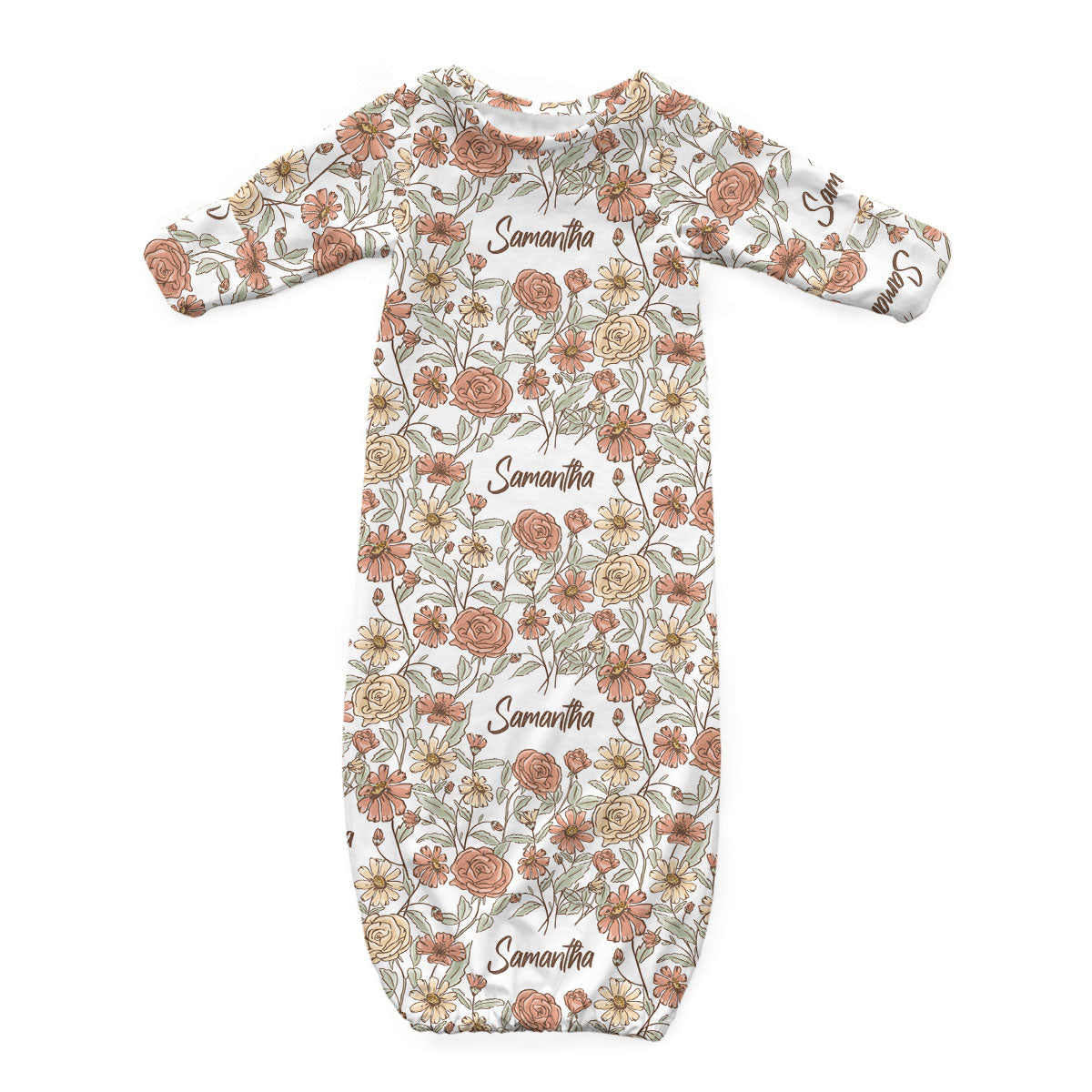 Personalized Newborn Gown | Secret Garden