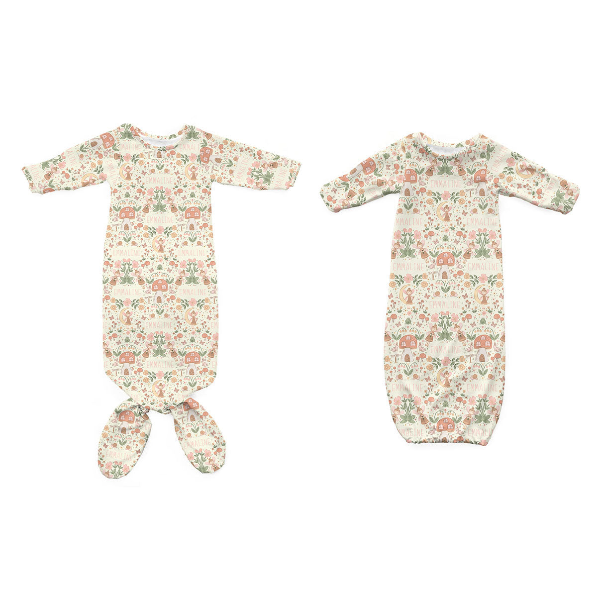 Personalized Newborn Gown | Fairyland Garden