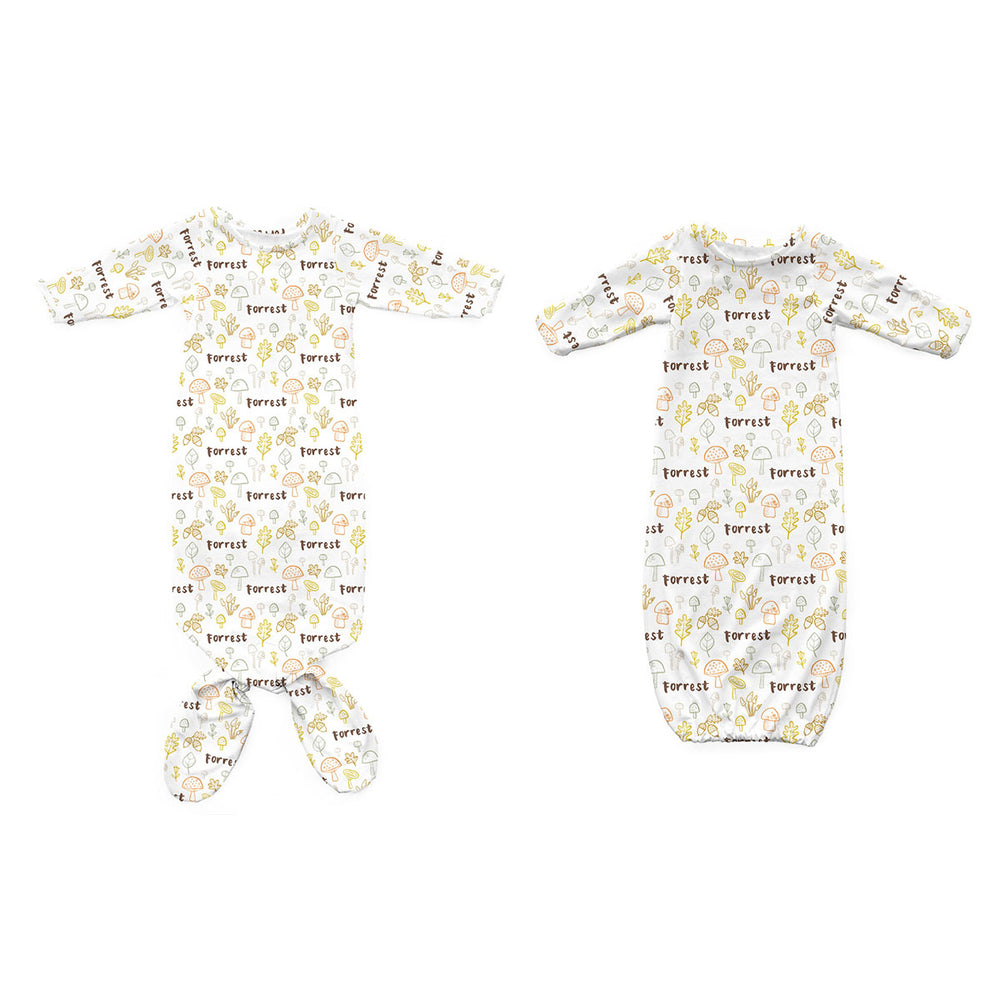 Personalized Newborn Gown | Mushroom Doodles