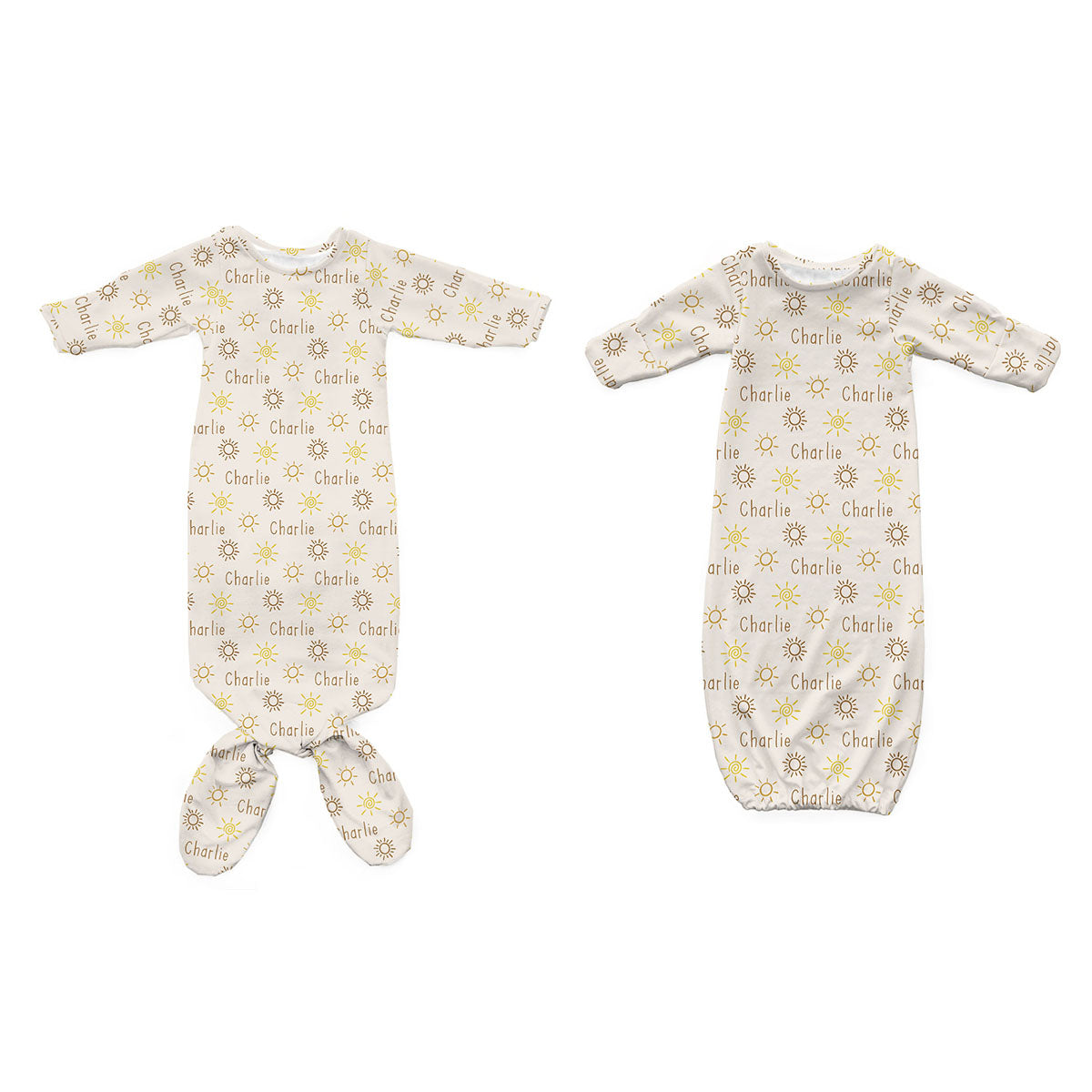 Personalized Newborn Gown | Rustic Sunshine