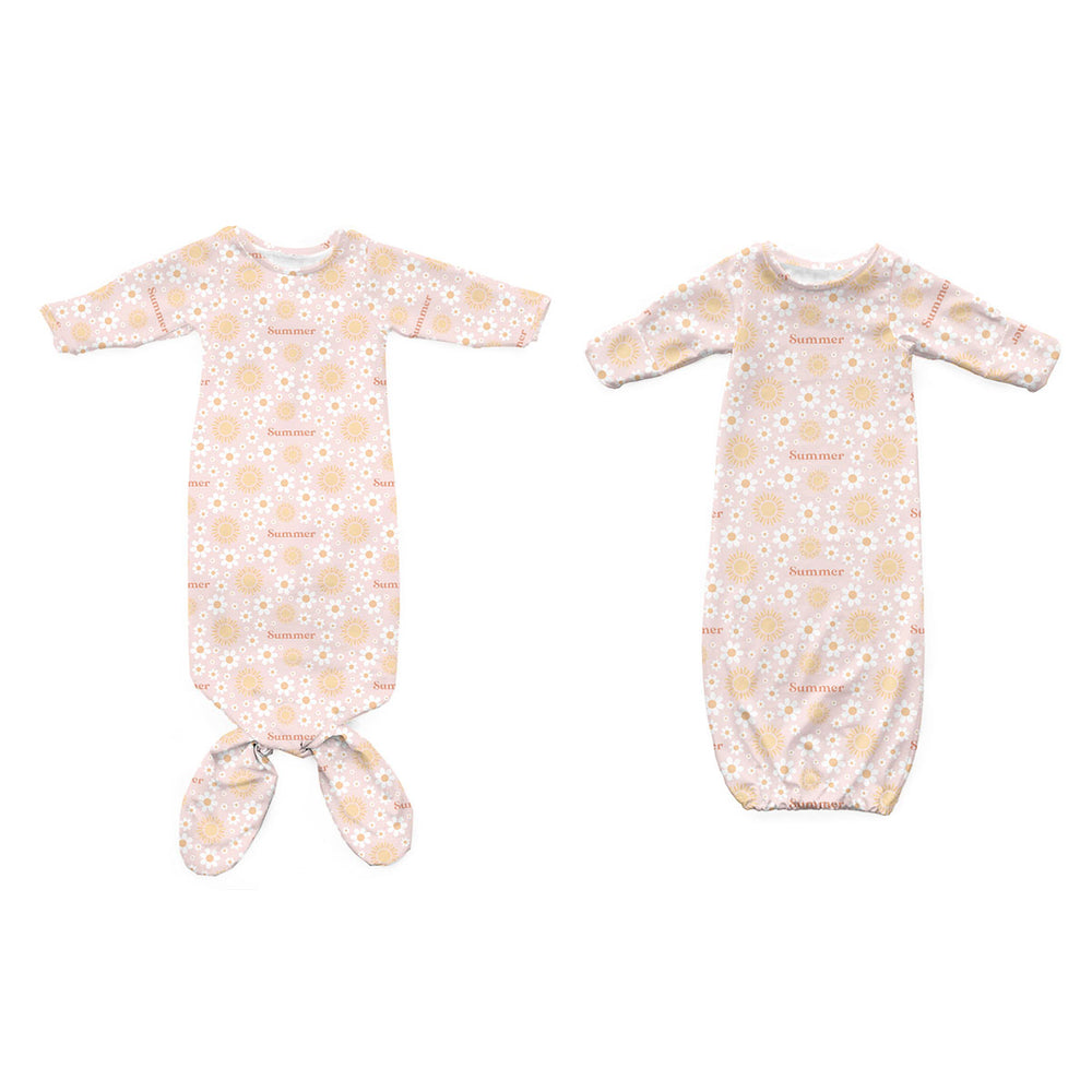 Personalized Newborn Gown | Sunny Daisies