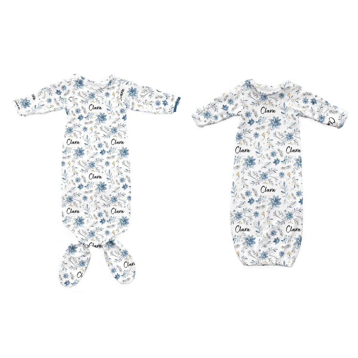 Personalized Newborn Gown | Winter Whispers