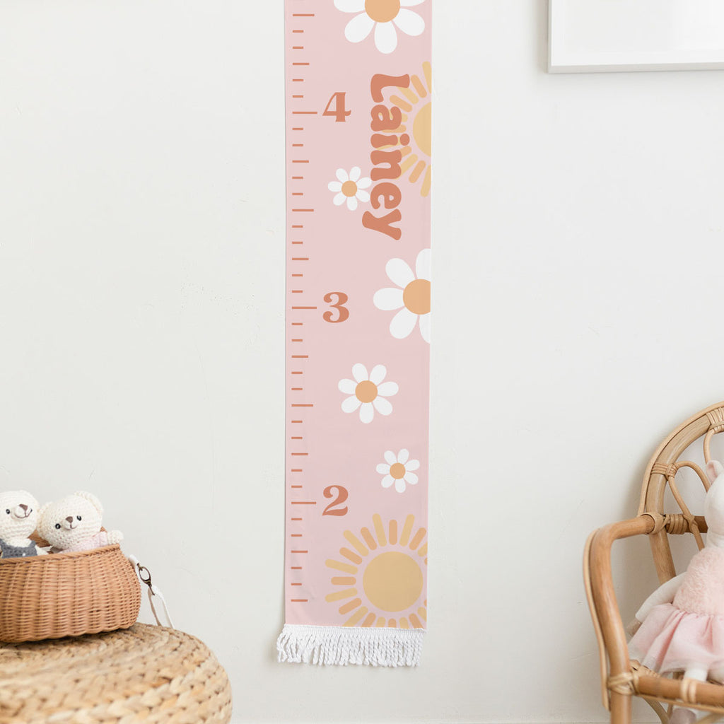 Personalized Growth Chart Sunny Daisies Audrey & Bear