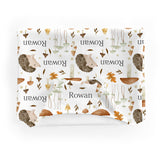 Personalized Hooded Baby Towels | Hedgehog Forest