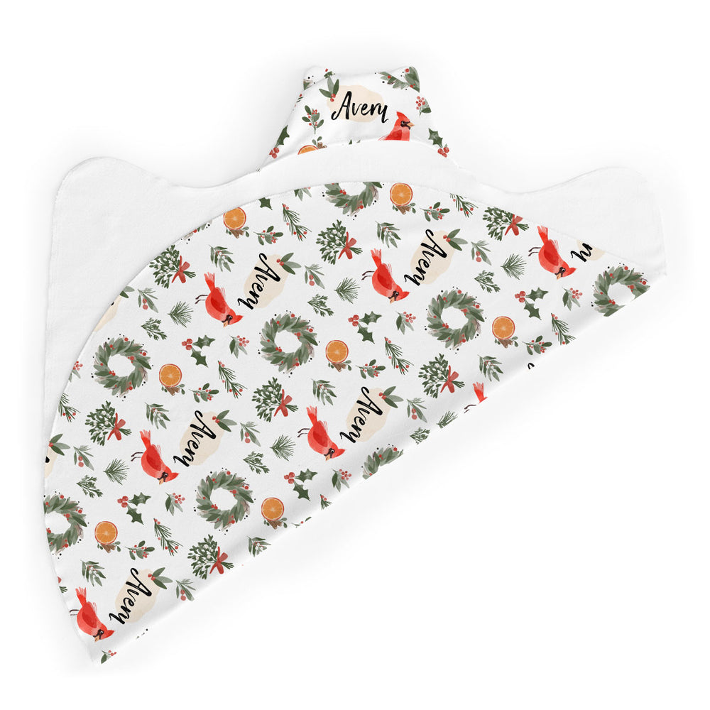 Personalized Hooded Baby Towels | Cardinal Delight