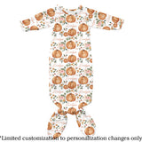 Personalized Newborn Gown | Autumn Floral (Cate & Rainn Design)